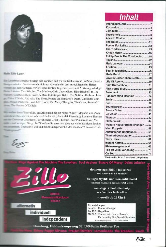 Zillo Magazine 03/1994 content