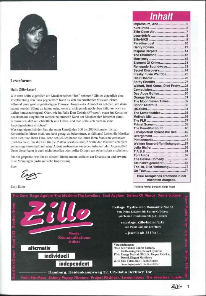 Zillo Magazine 04/1994 content
