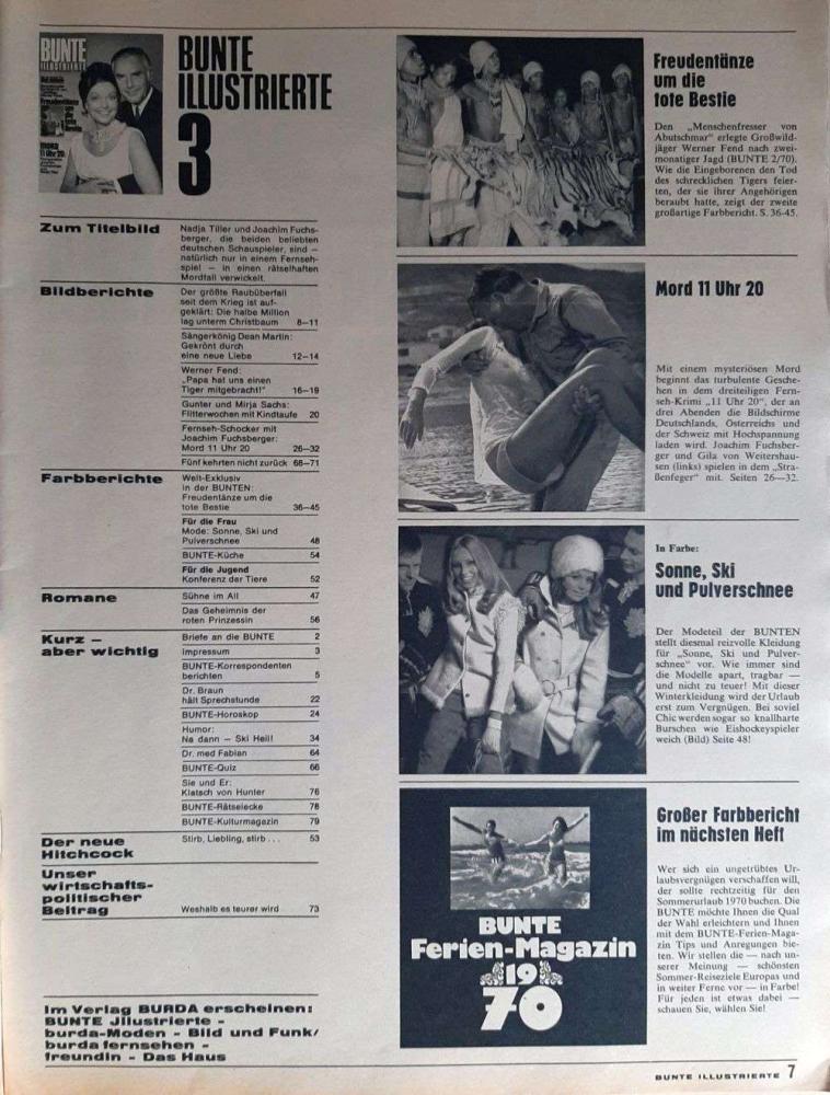 bunte 03-1970 Inhalt