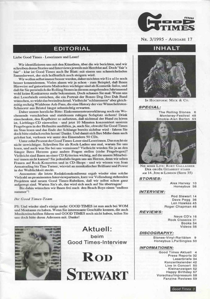 Good Times - Ausgabe 017 Inhalt