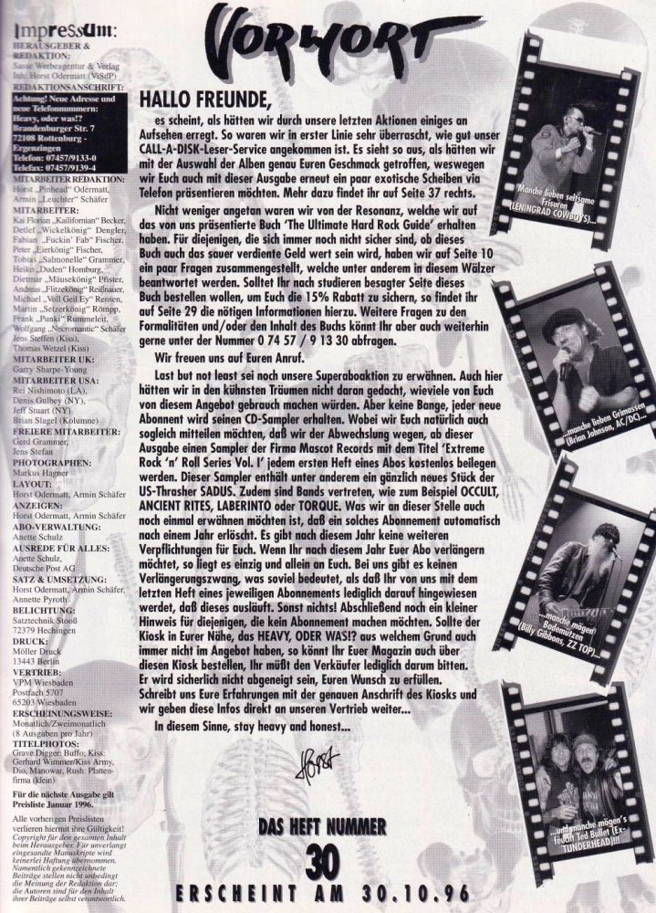 Heavy oder was 10 1996 Inhalt