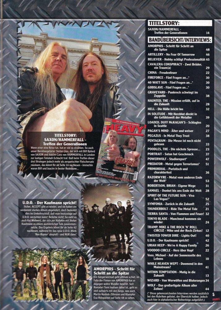 heavy magazin 134 Inhalt a