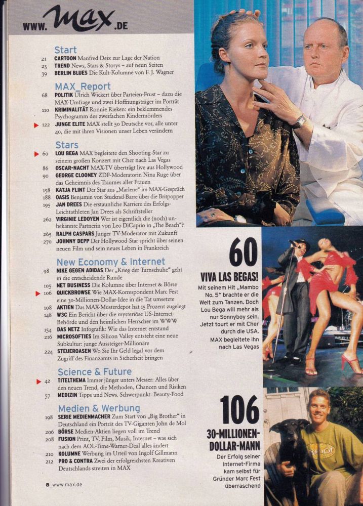 Max Magazin 03-2000 Inhalt a