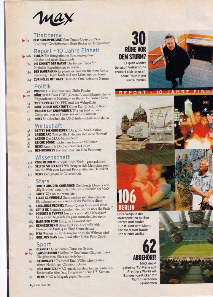 Max Magazin 10-2000 content a