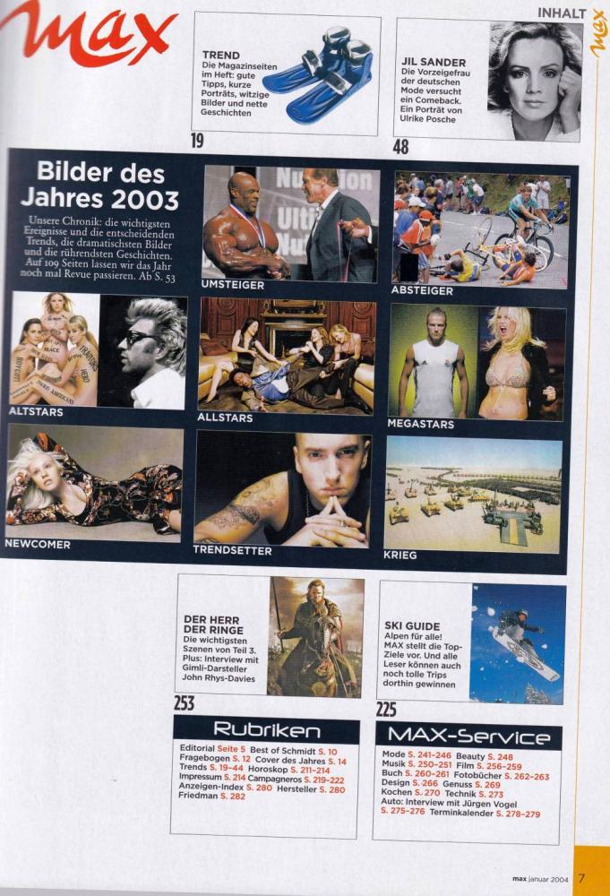 max magazine 01 2004 content a