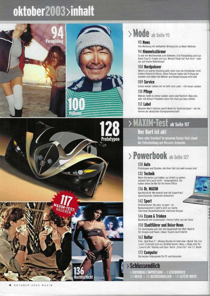 maxim 10 2003 Inhalt b
