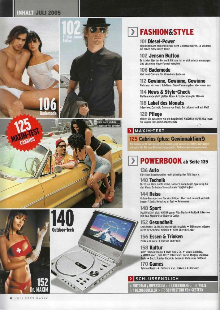 maxim 07 2005 Inhalt b