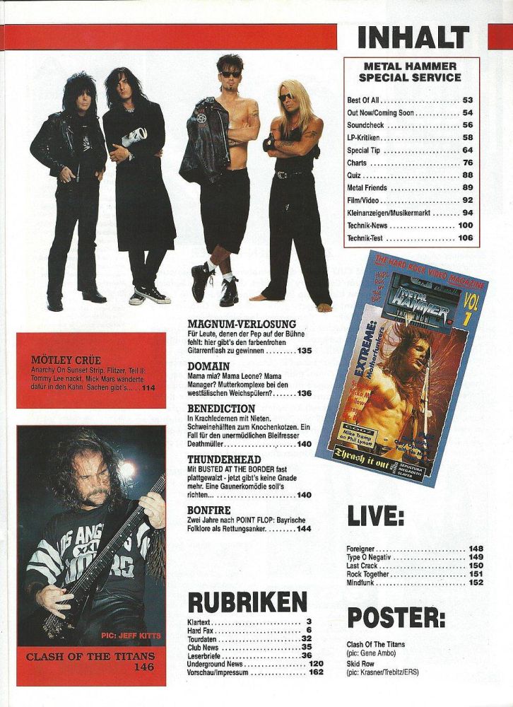 Metal Hammer 09 1991 Index b