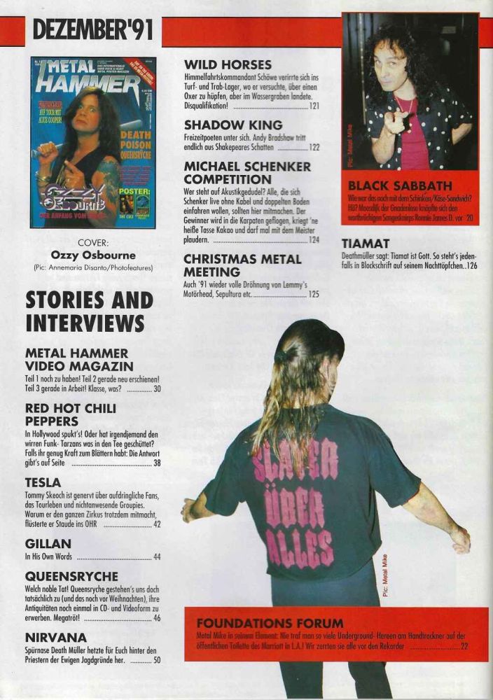 Metal Hammer 12/1991 inhalt a