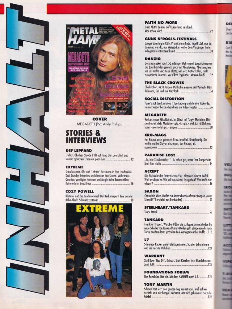 Metal Hammer 07/1992 content a