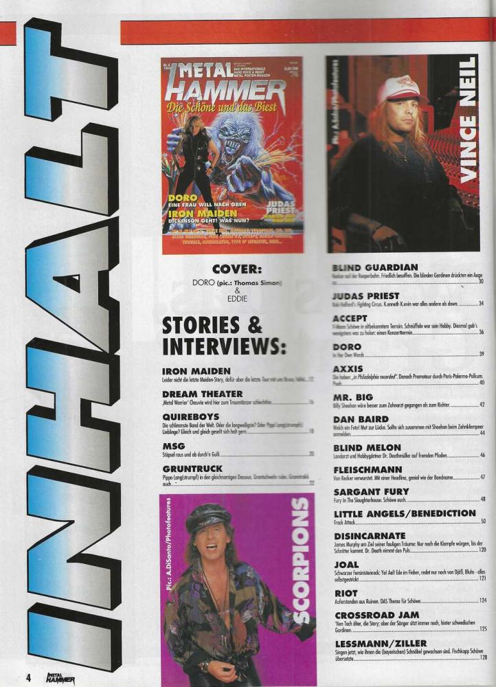 Metal Hammer 04 1993 content a