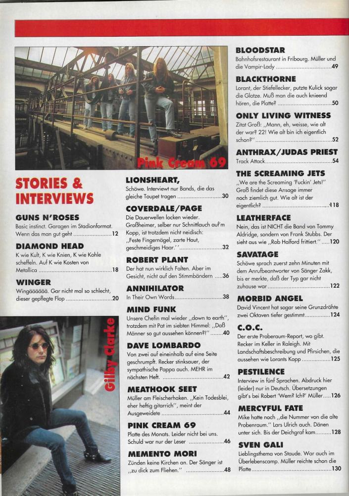 metal hammer 06-1993 Inhalt a