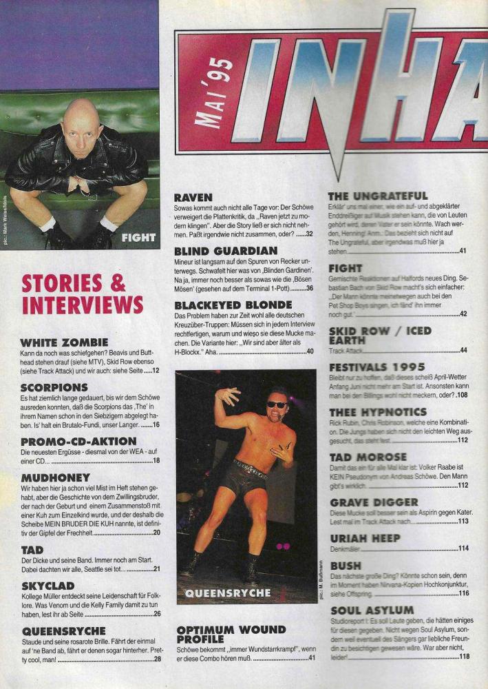 Metal Hammer 05 1995 Inhalt a
