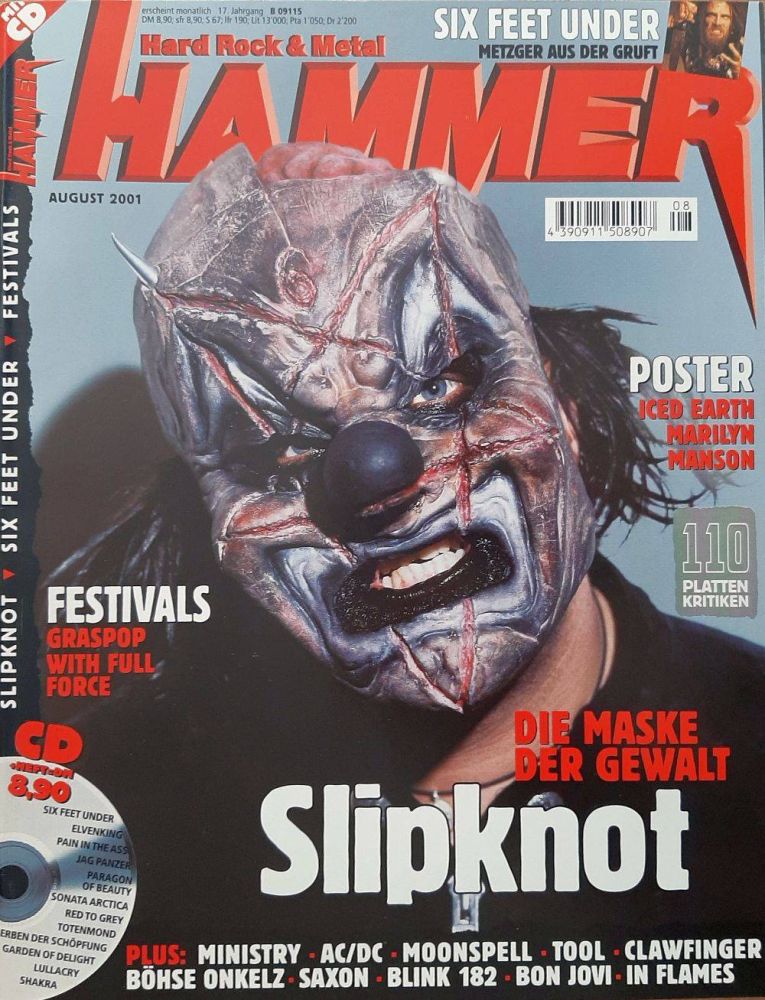Metal Hammer 08 2001 cover