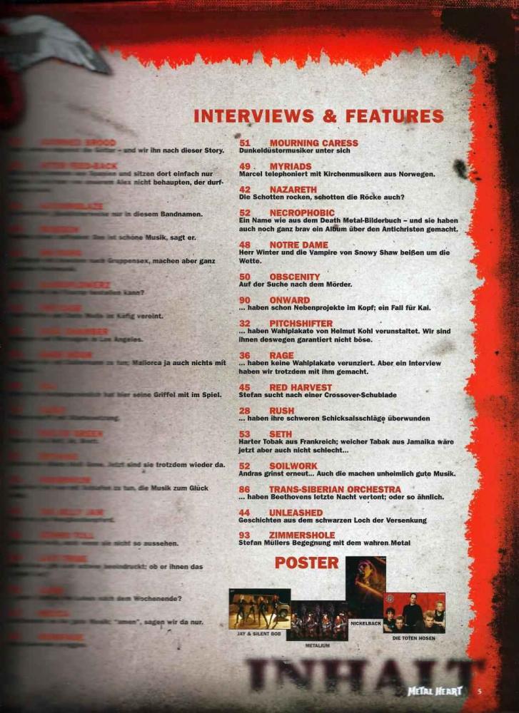 Metal Heart - Hardrockmagazin (06/2002) Inhalt b
