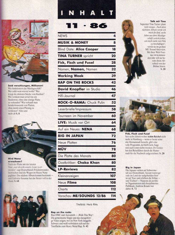 me sounds 11 1986 Index