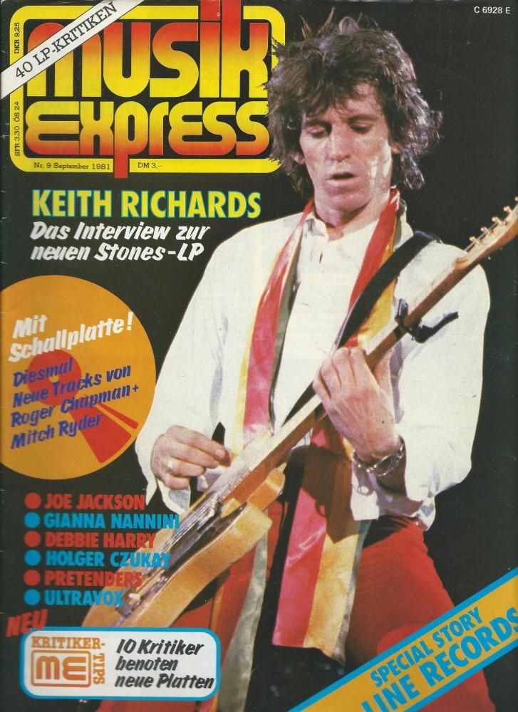 Musik-Express - September 1981 Cover