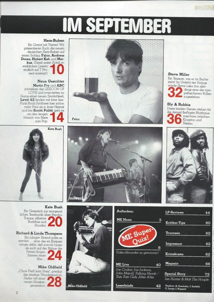 Musik-Express - September 1982 with Special story