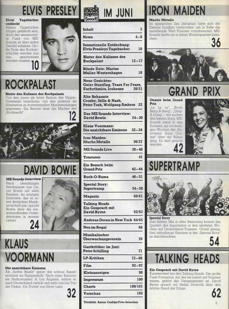 ME Sounds 06 1983 Inhalt