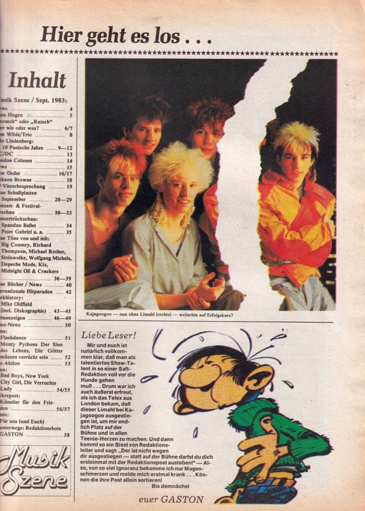 Musik Szene 09 1983 Index