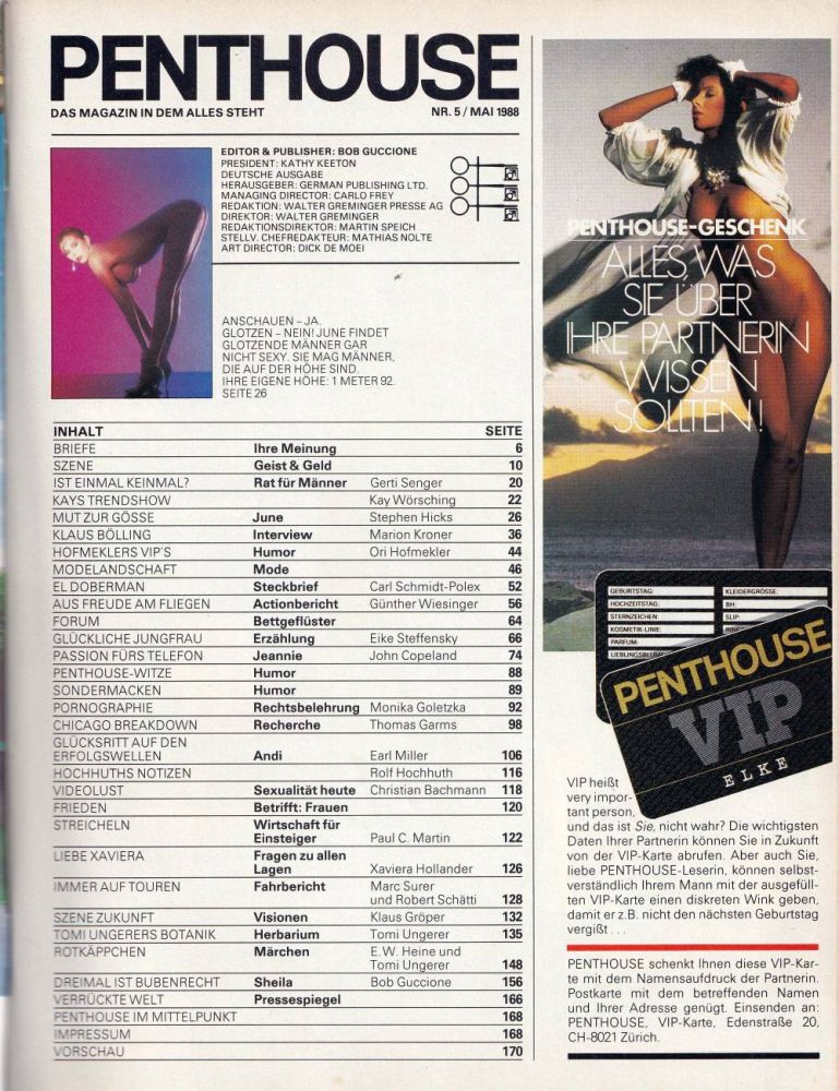 penthouse 05 1988 Index