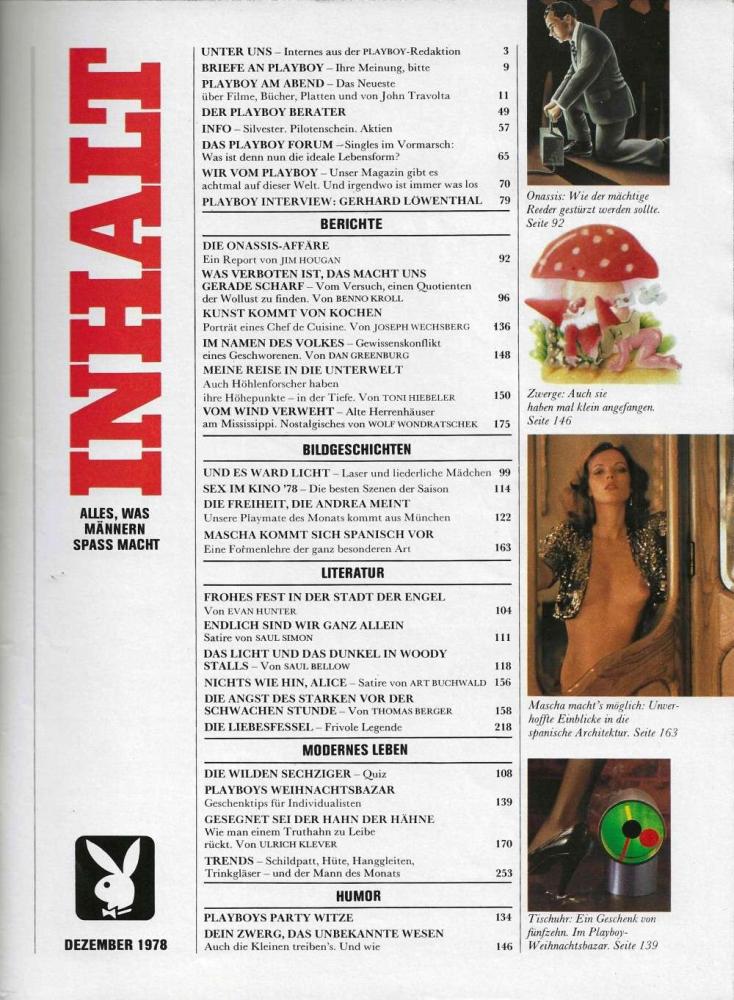 playboy 12 1978 content