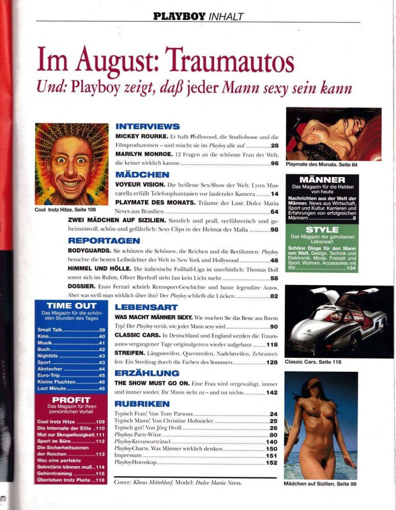 playboy 08 1992 Index