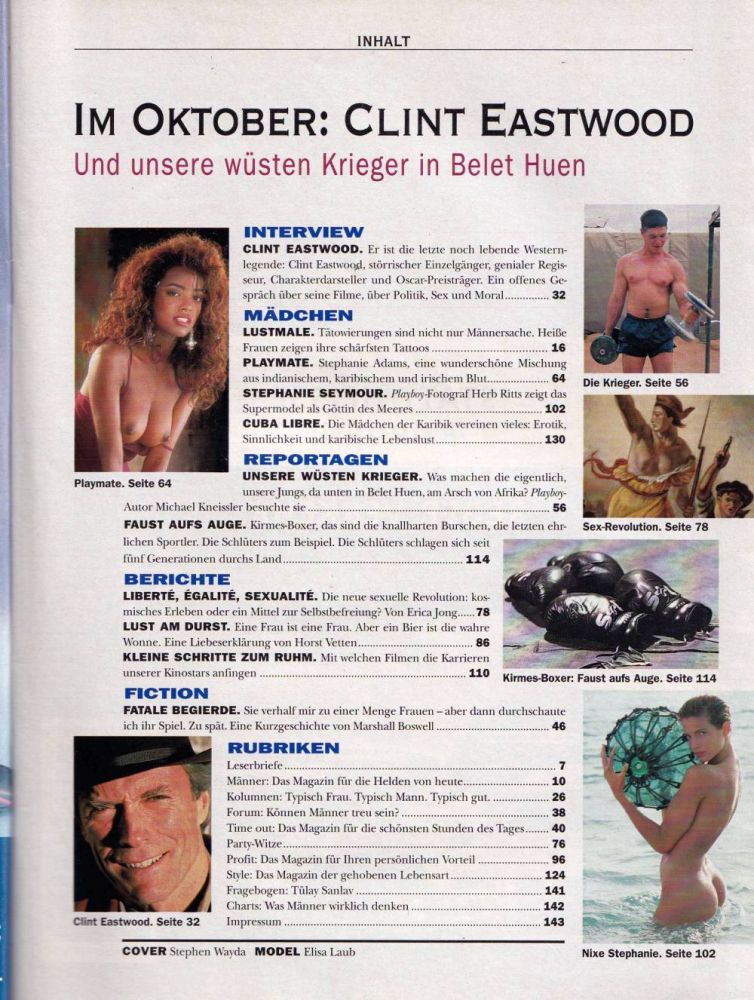 playboy 10 1993 Index