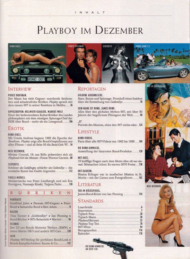 playboy 12 1995 Index