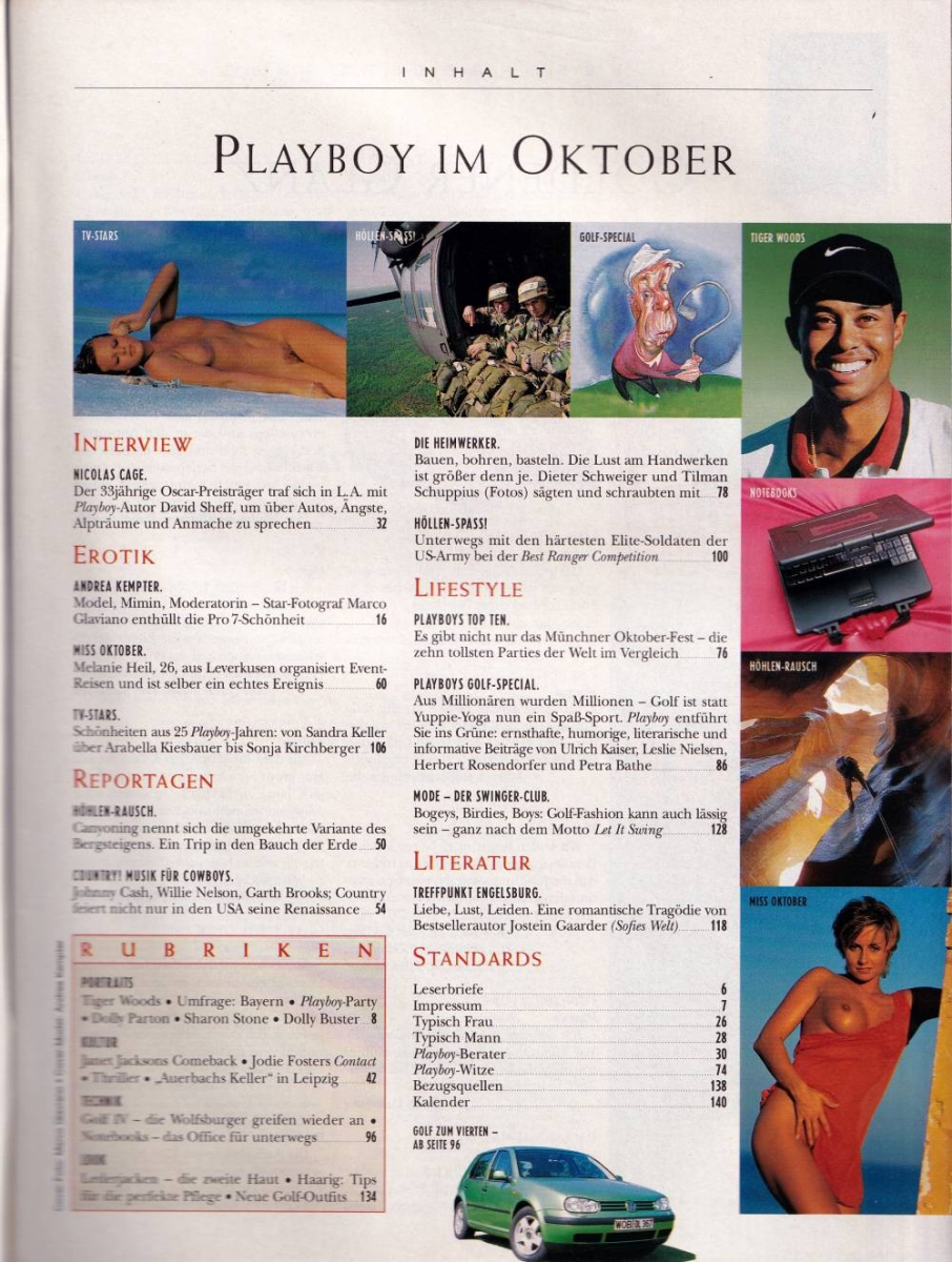 playboy 10 1997 Index