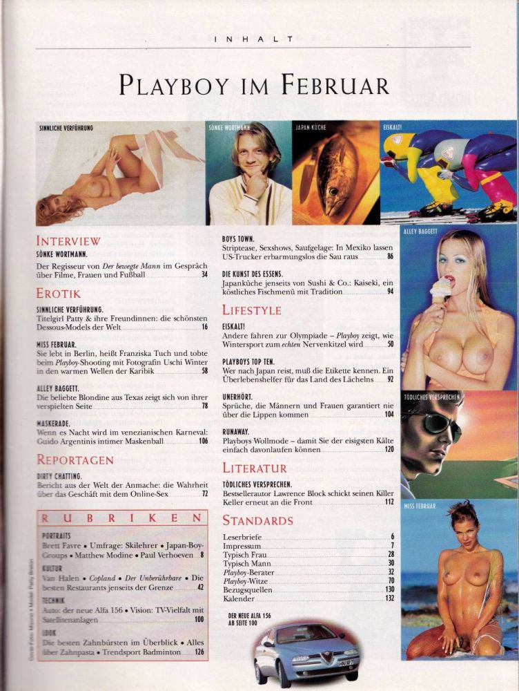 playboy 02 1998 Index