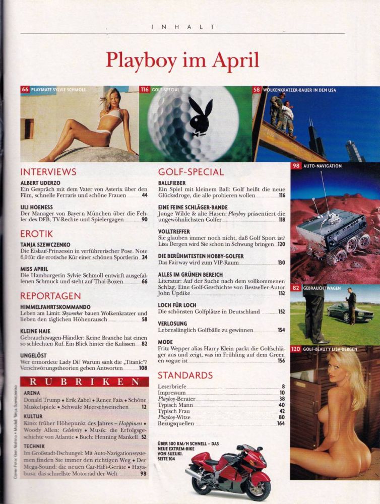 playboy 04 1999 Index