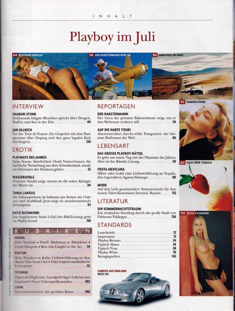 playboy 07 1999 Index
