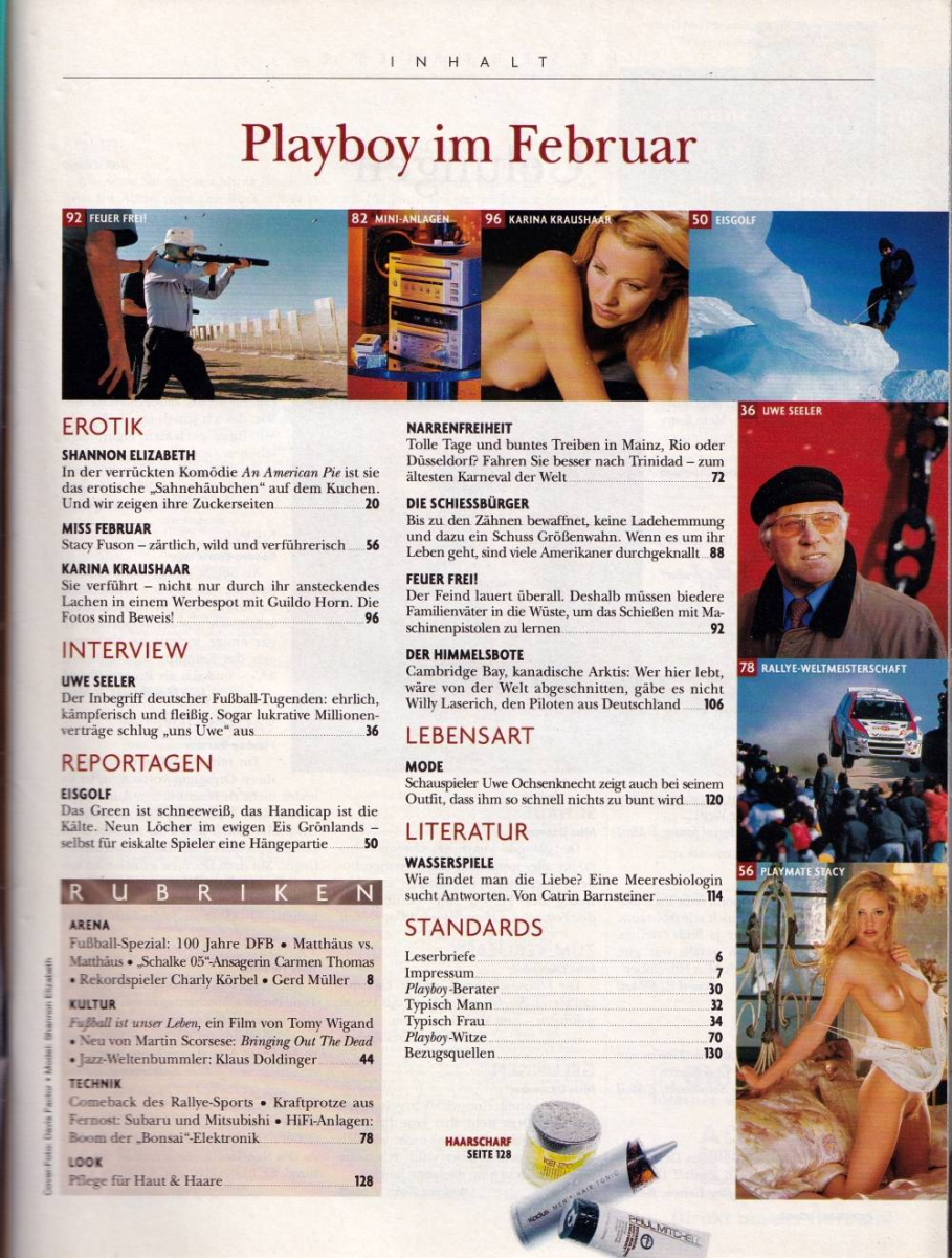 playboy 02 2000 index
