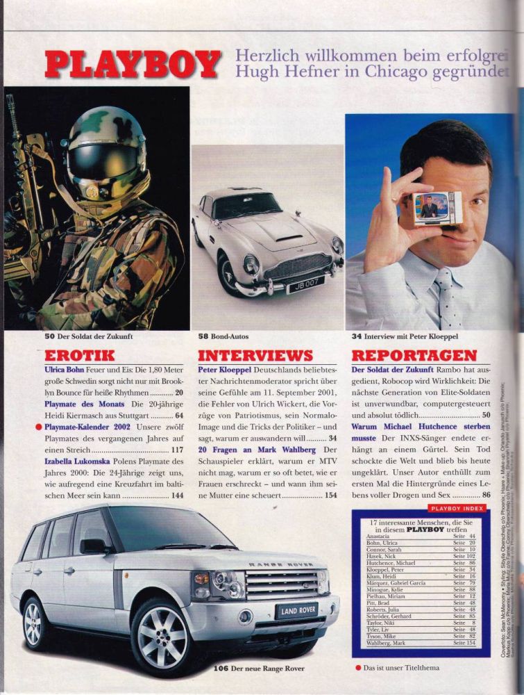 playboy 01 2002 Index a