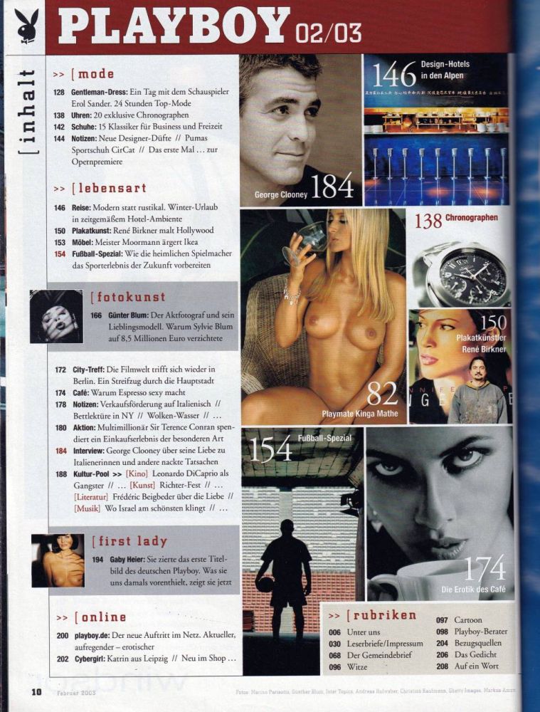 playboy 02 2003 Index B