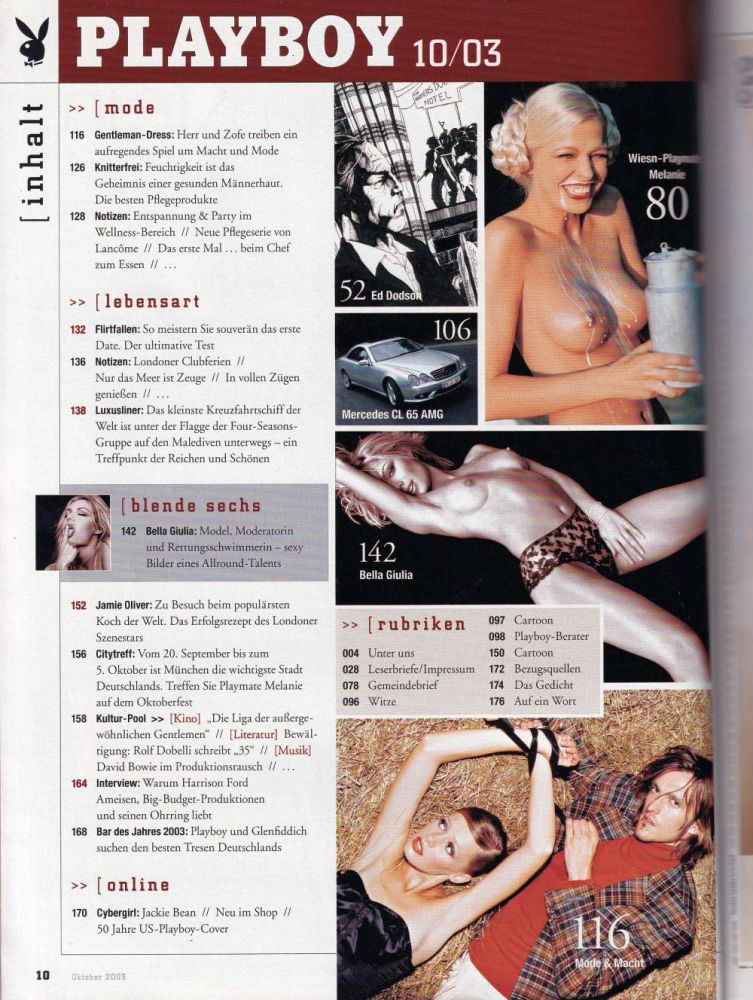 playboy 10 2003 Index a