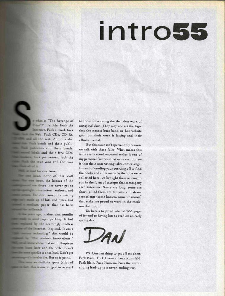 punk planet no 55 intro