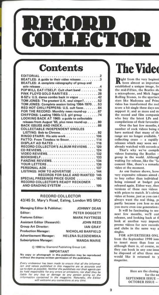 Record Collector (UK) - No. 132 content