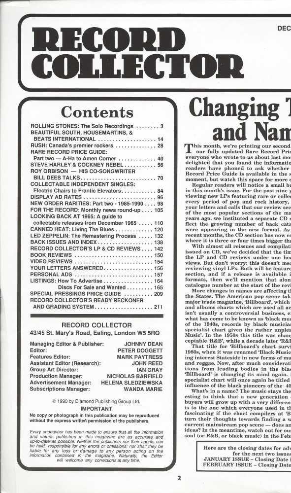 Record Collector - issue 136: content