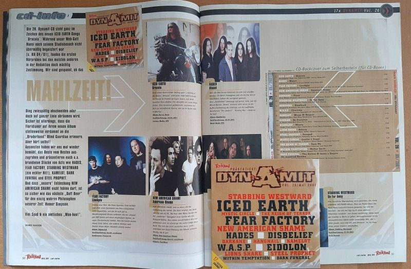 rock hard 05 2001 Inhalt CD