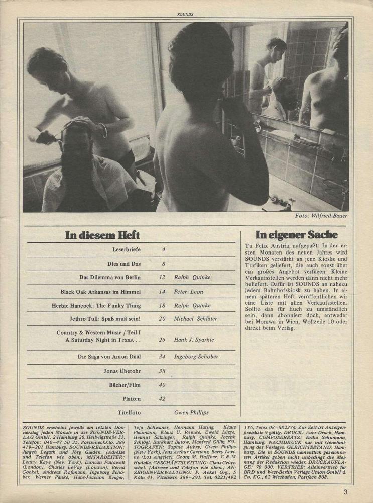 Sounds January 1975 content