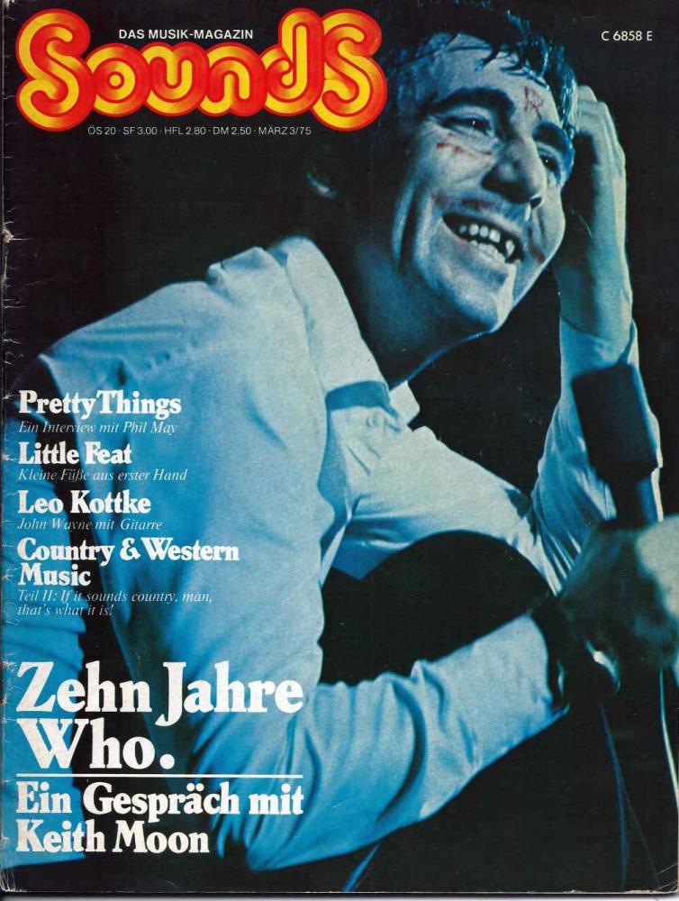 Sounds March 1975 cover