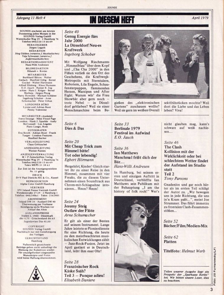 Sounds April 1979 Index