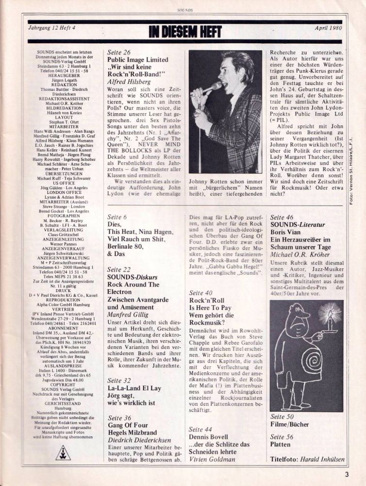 Sounds April 1980 content