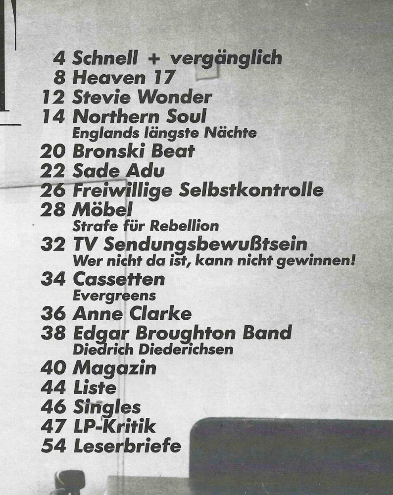 Spex 09/1984 Index