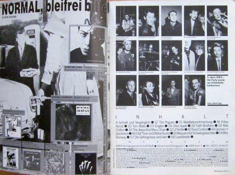 Spex 12/1985 content