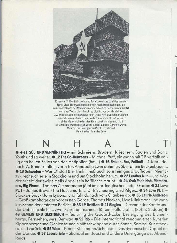 Spex - Musik zur Zeit: July 1986