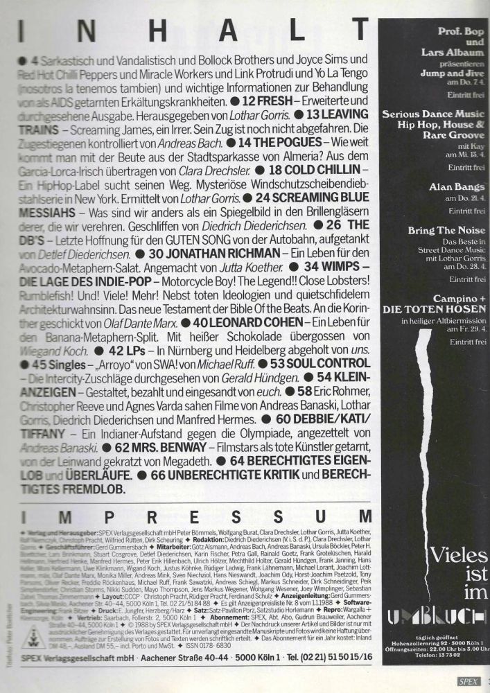 Spex 04/1988 content