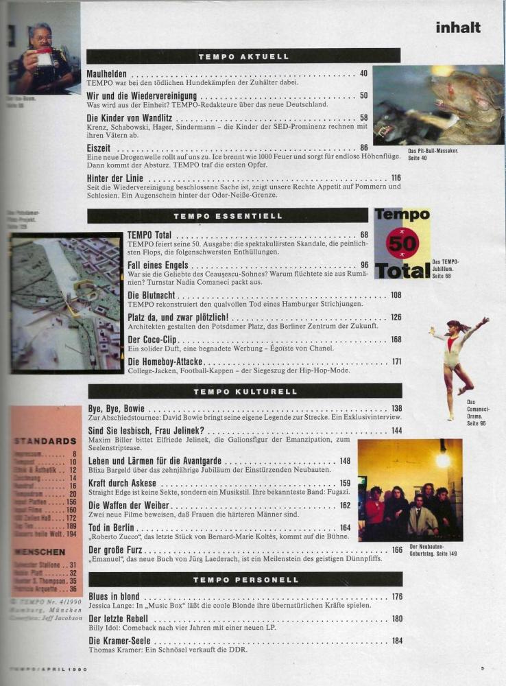 tempo 04 1990 Inhalt